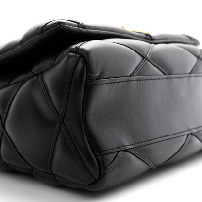 Louis Vuitton Lambskin Malletage Top Handle GO-14 GM Black 9 of 10