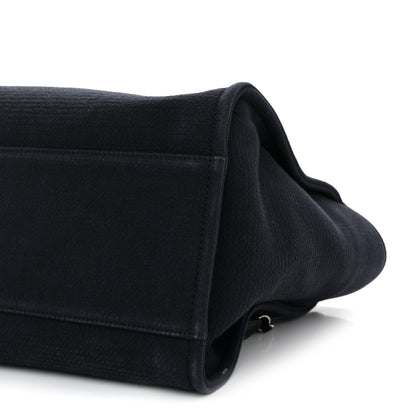 Chanel Mixed Fibers Calfskin Medium Deauville Tote Navy Blue 10 of 13