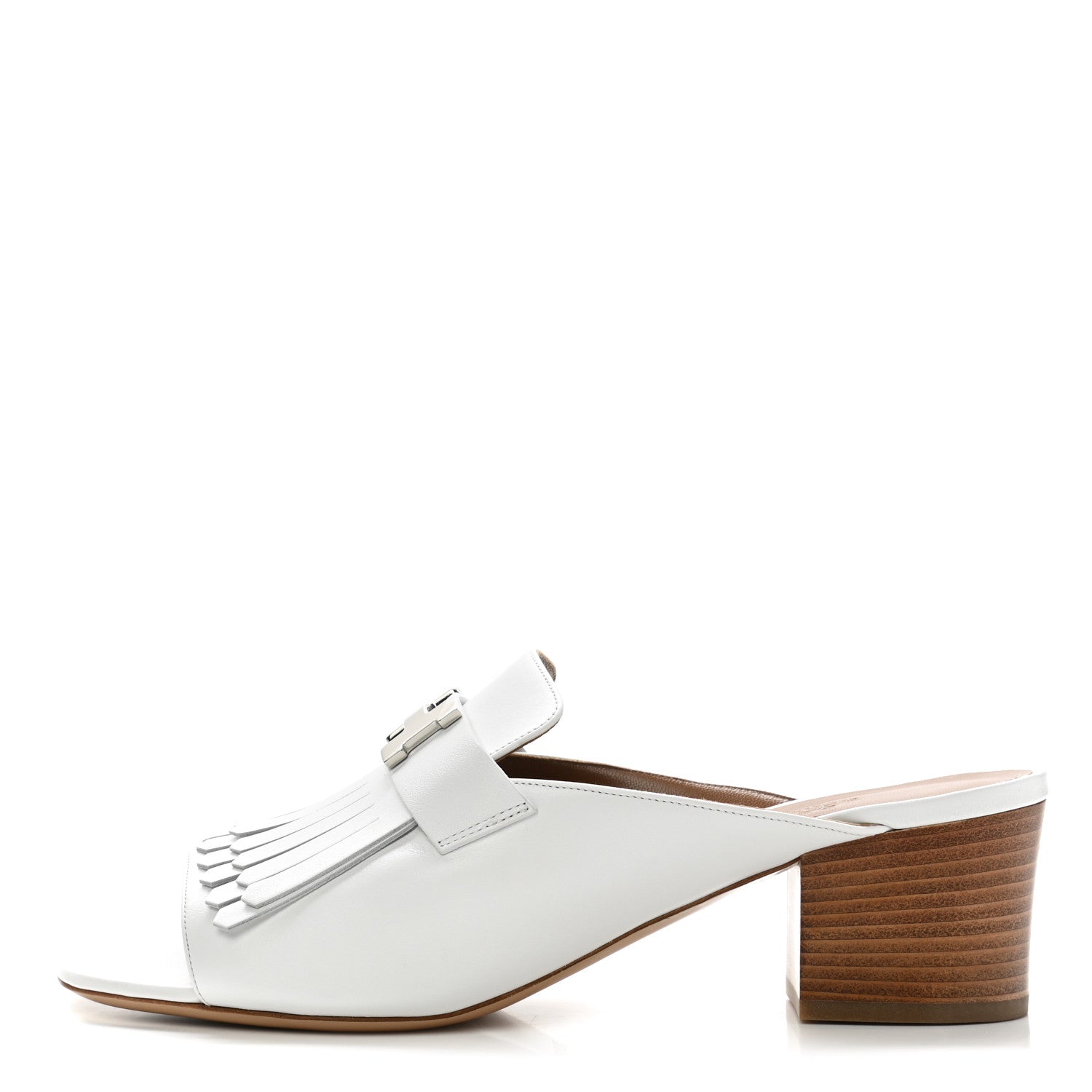 Hermes Calfskin Alma Mules 41 White 1 of 7