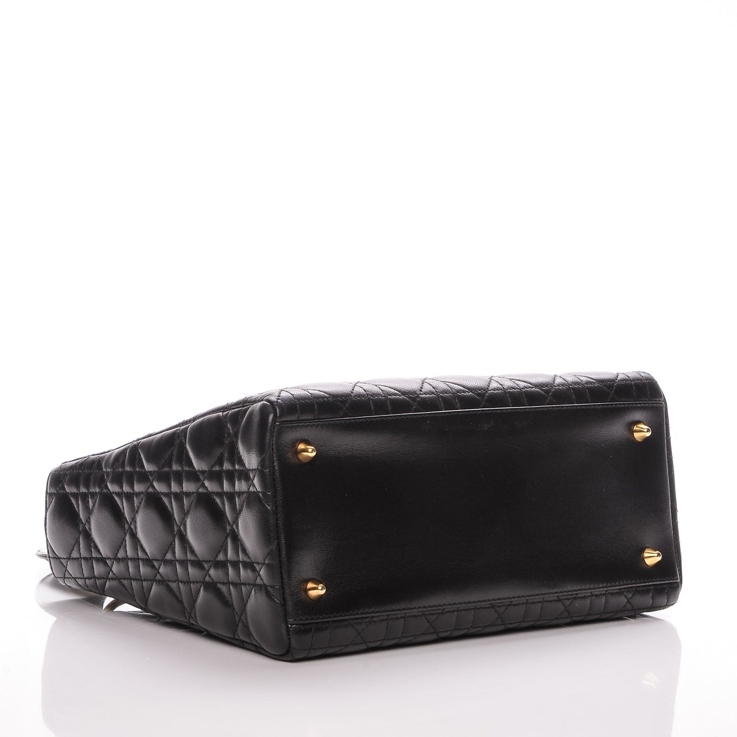 Lambskin Cannage Medium Lady Dior Black