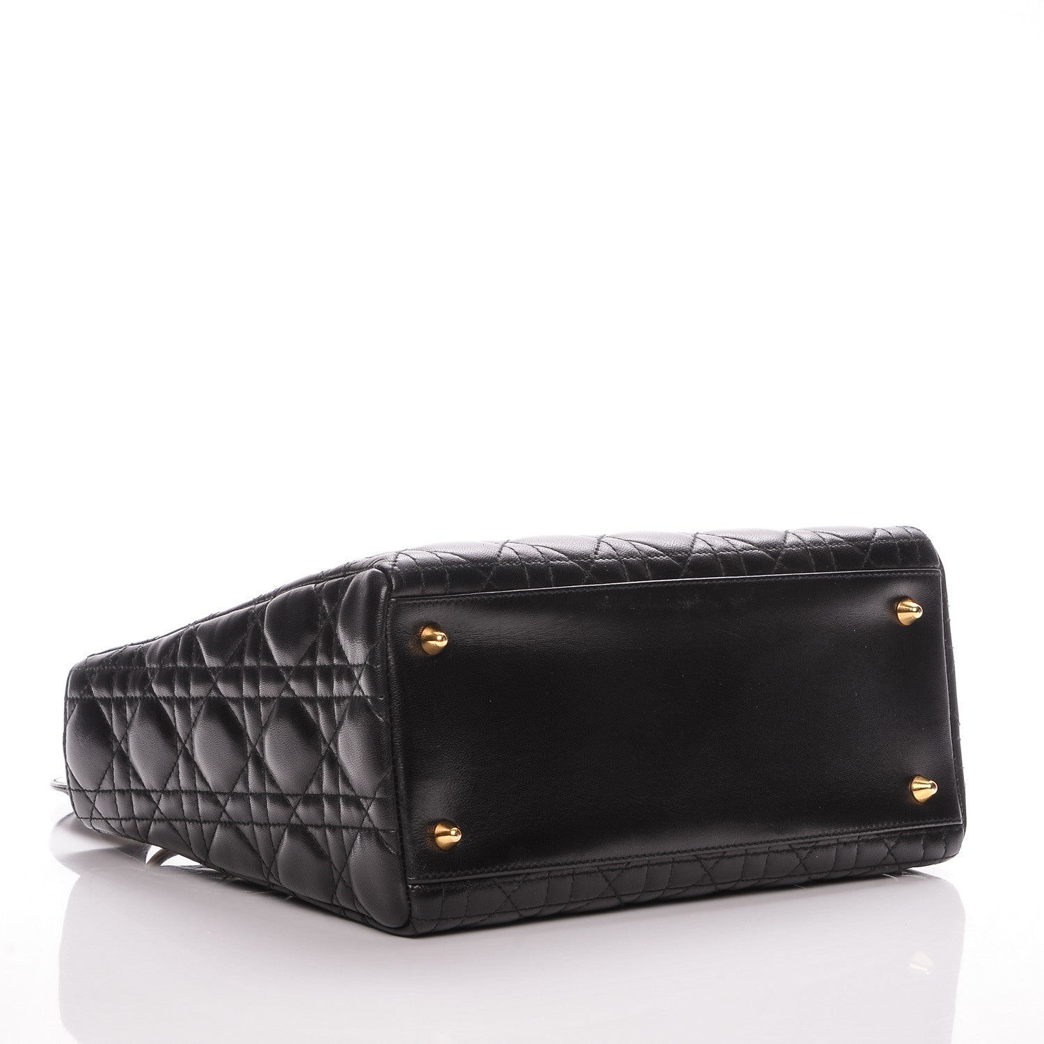 Christian Dior Lambskin Cannage Medium Lady Dior Black 4 of 7