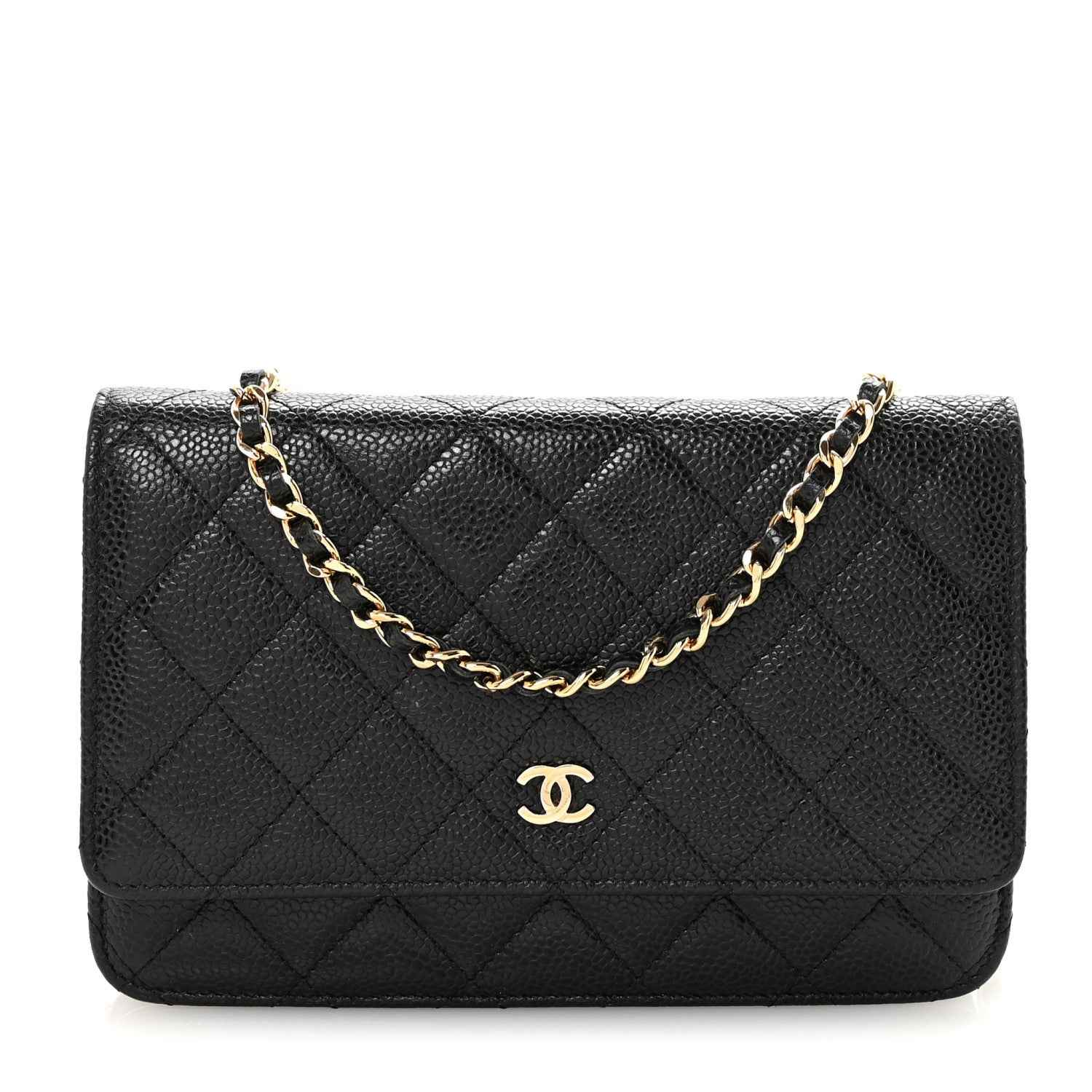 Chanel Caviar Quilted Wallet on Chain WOC Black 1 of 10