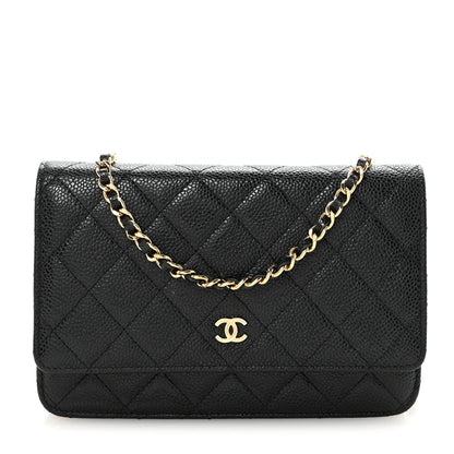 Chanel Caviar Quilted Wallet on Chain WOC Black 1 of 10