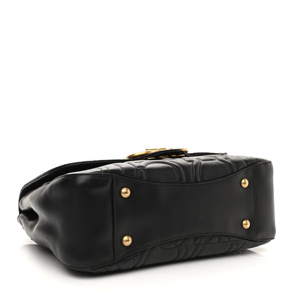 Salvatore Ferragamo Calfskin Quilted Gancini Flap Bag Black 4 of 11