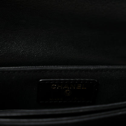 Chanel Shiny Lambskin Quilted Flap Phone Holder With Chain Black 6 of 13