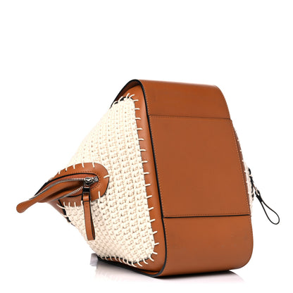 Loewe Calfskin Crochet Small Hammock Shoulder Bag Tan Natural 3 of 11