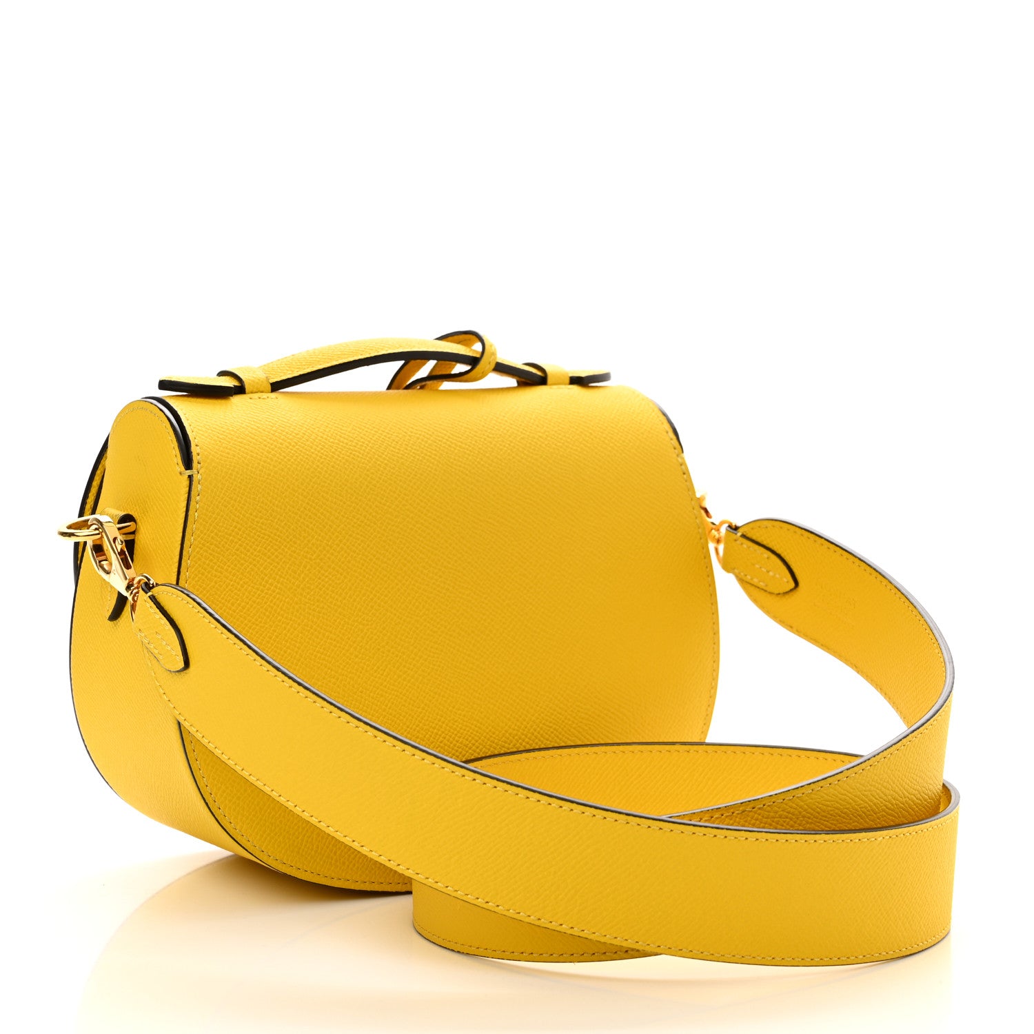 Moynat Carat Calfskin Flori PM Citrine 4 of 14