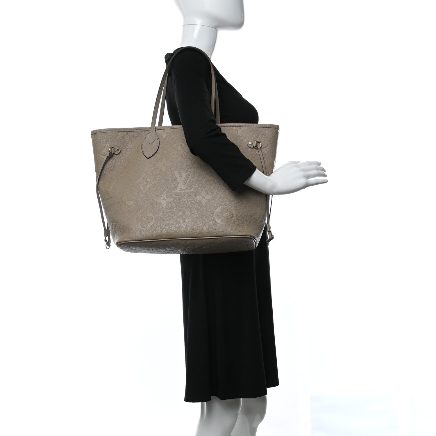 Louis Vuitton Empreinte Monogram Giant Neverfull MM Tourterelle 2 of 10