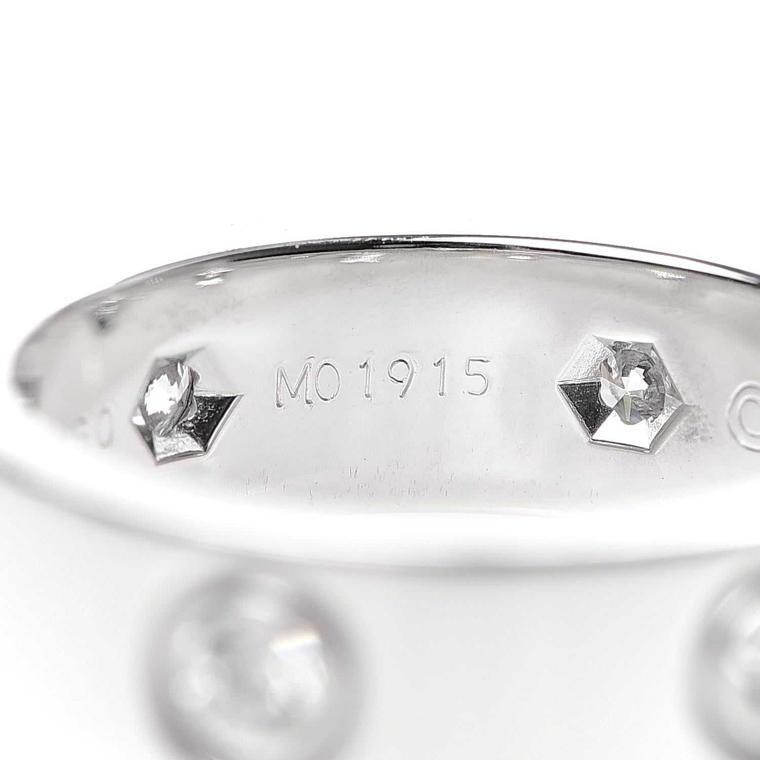 Cartier 18K White Gold 6 Diamond 5.5mm LOVE Ring 50 5.25 4 of 6