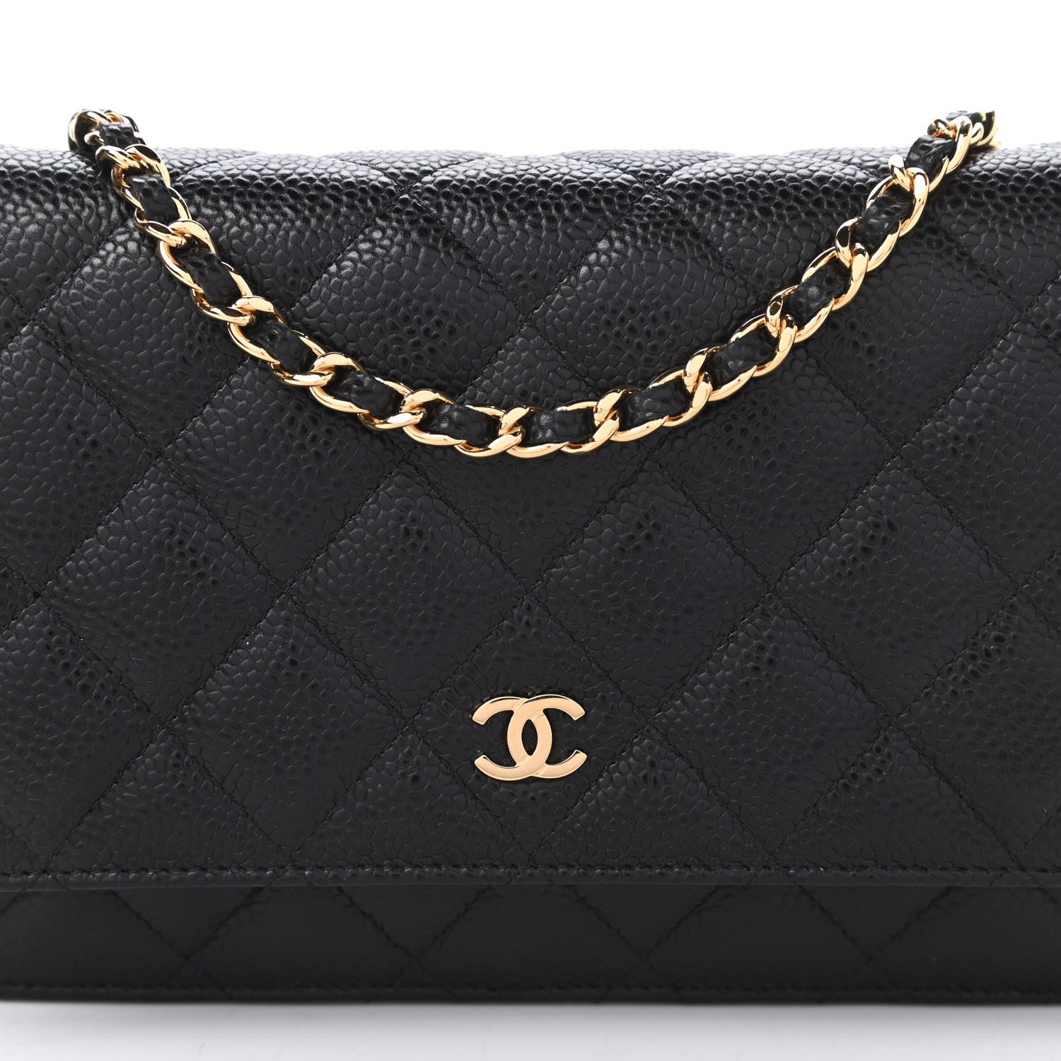 Chanel Caviar Quilted Wallet On Chain WOC Black 11 of 12