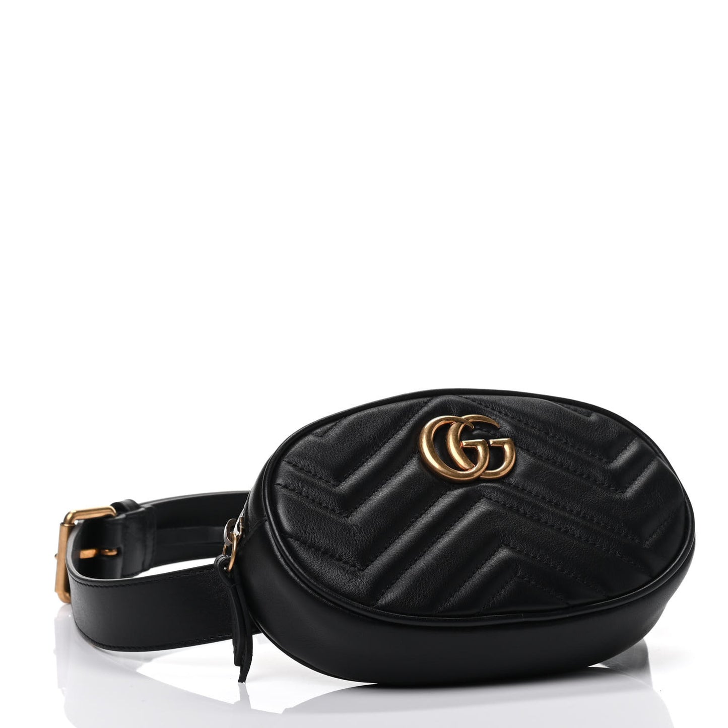 Calfskin Matelasse GG Marmont Belt Bag 85 34 Black