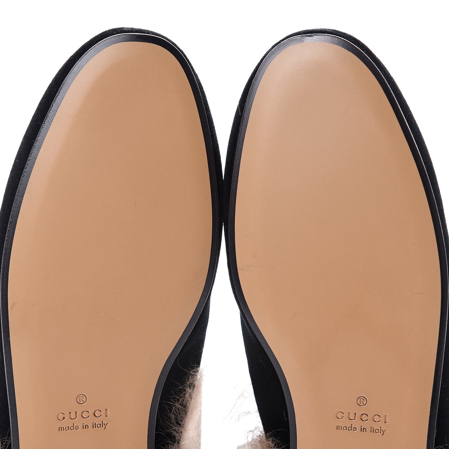 Velvet Fur Womens Princetown Slippers 39.5 Black