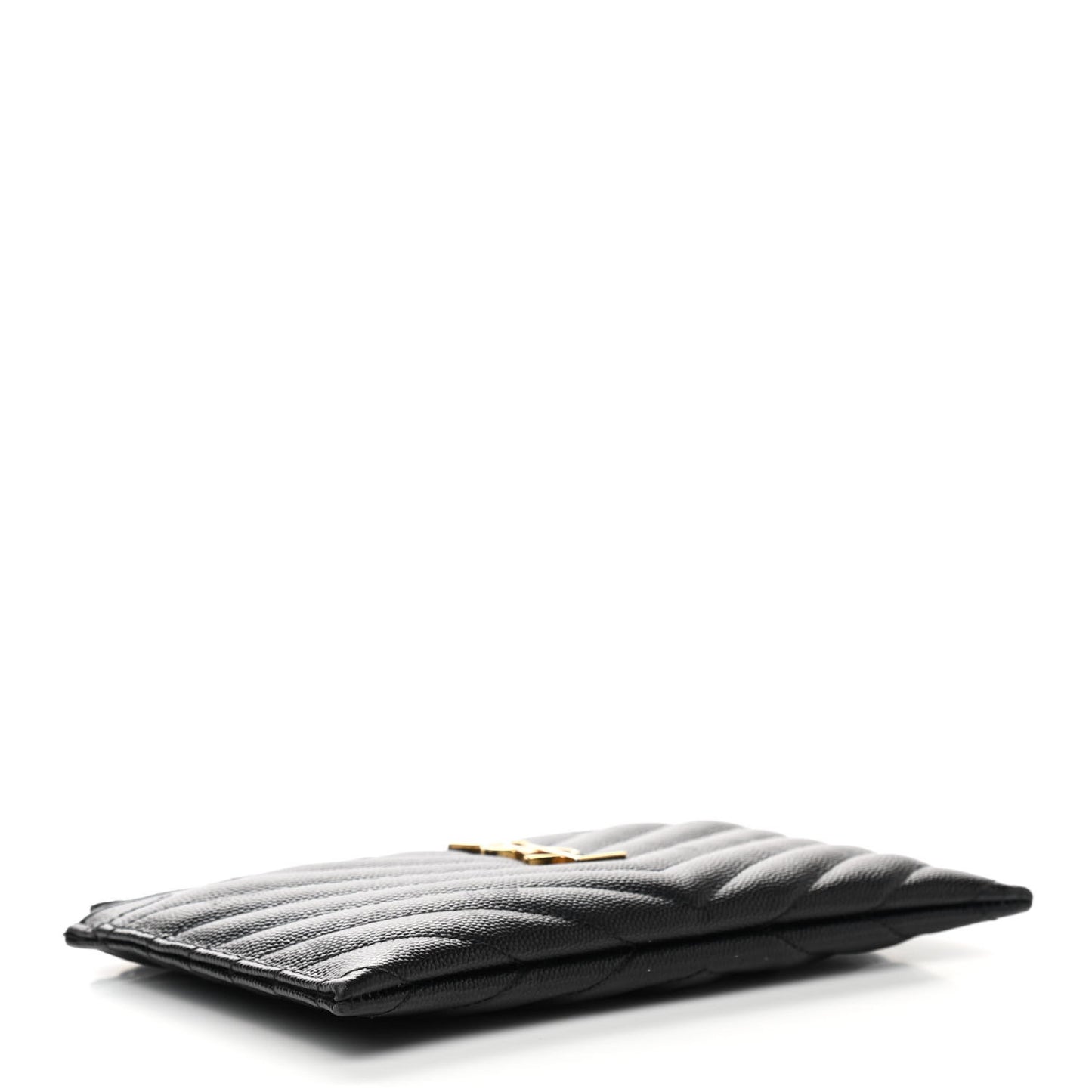 Grain De Poudre Chevron Monogram Bill Pouch Black