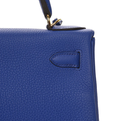 Hermes Togo Kelly Retourne 28 Bleu Electrique 26 of 32