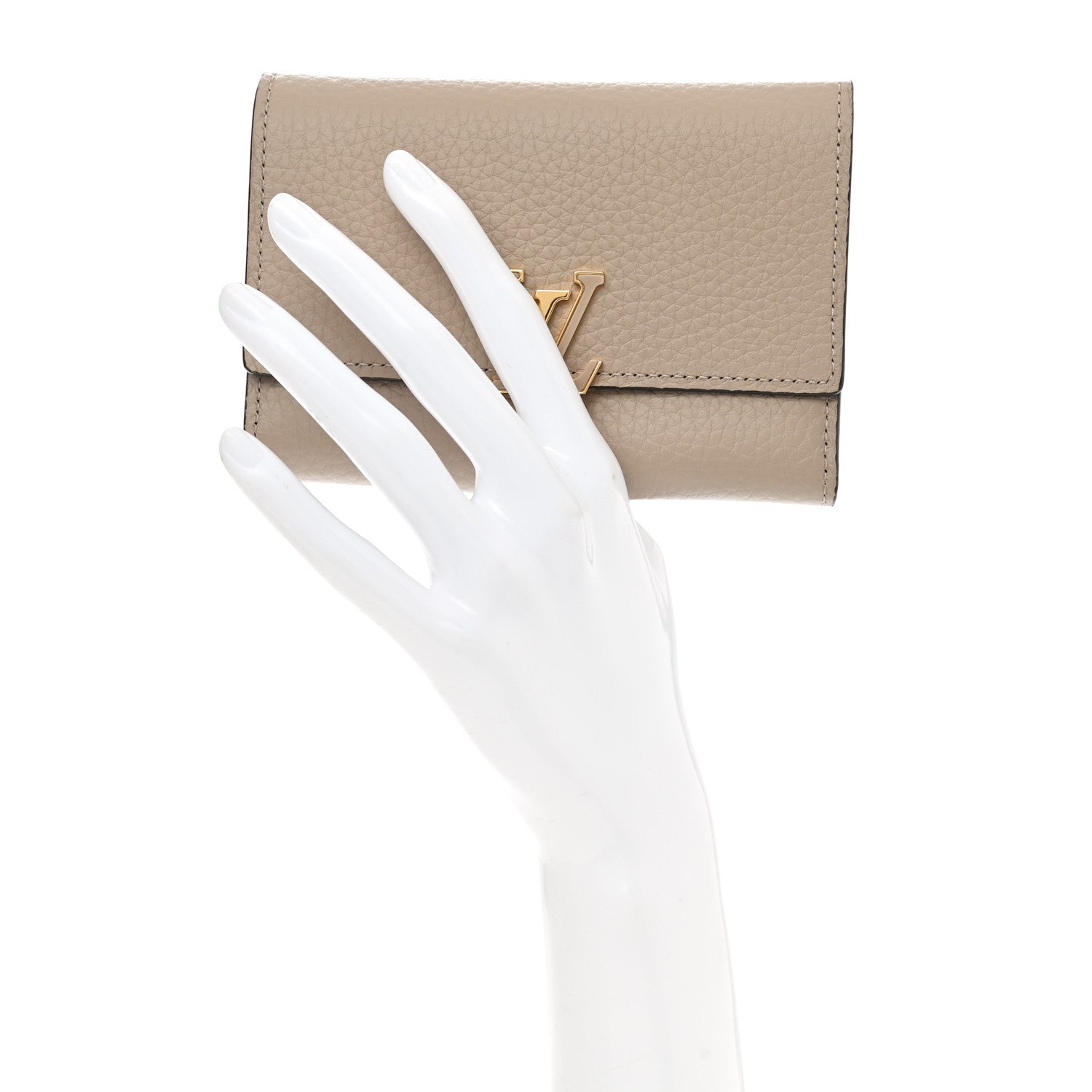 Louis Vuitton Taurillon Capucines Compact Wallet Galet 2 of 7