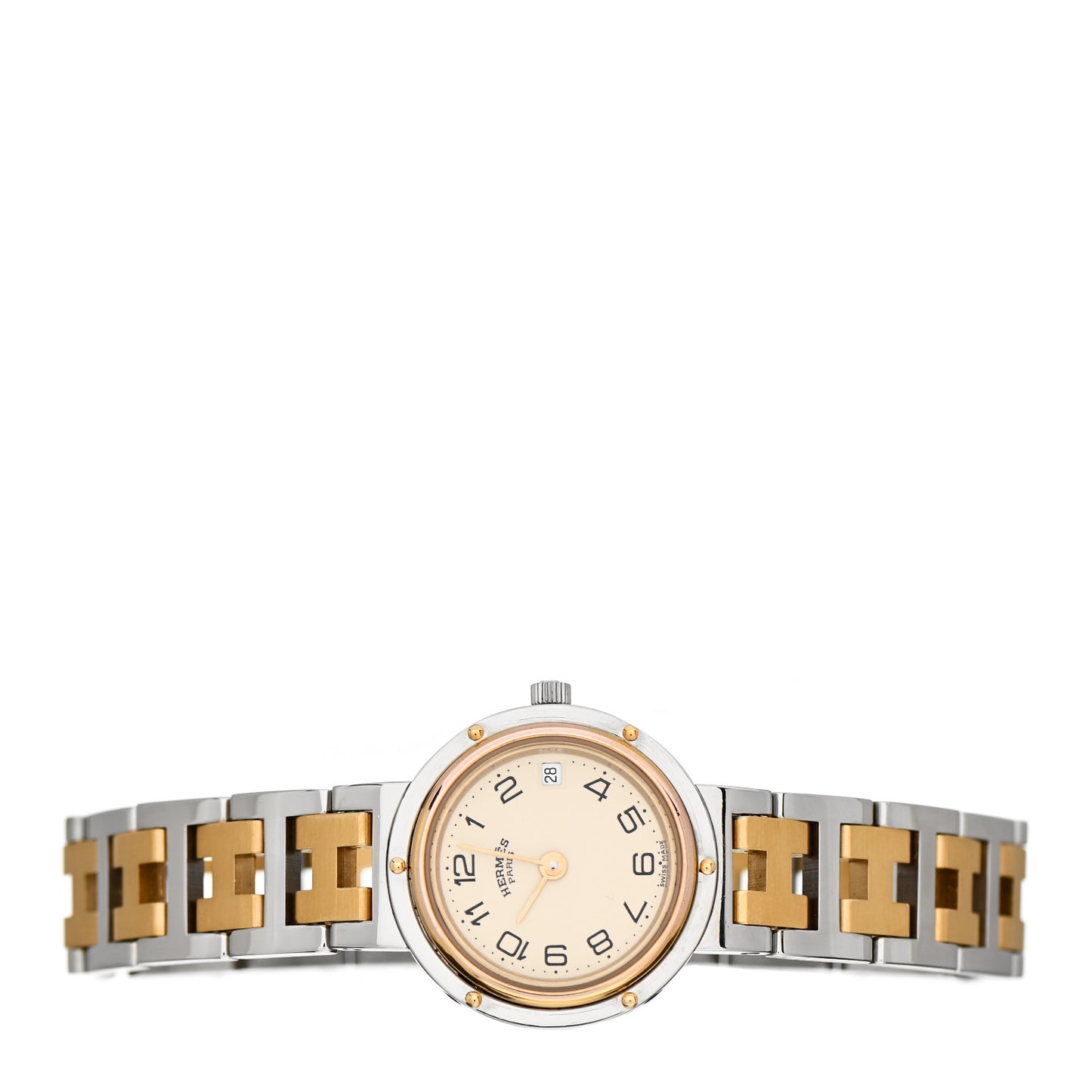 Stainless Steel 24mm Clipper Quartz Watch Gold