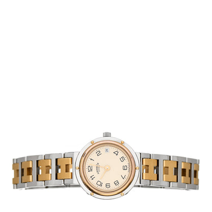 Hermes Stainless Steel 24mm Clipper Quartz Watch Gold 2 of 4