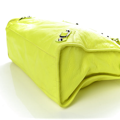 Balenciaga Agneau Classic Silver Hardware City Jaune Fluo 6 of 10