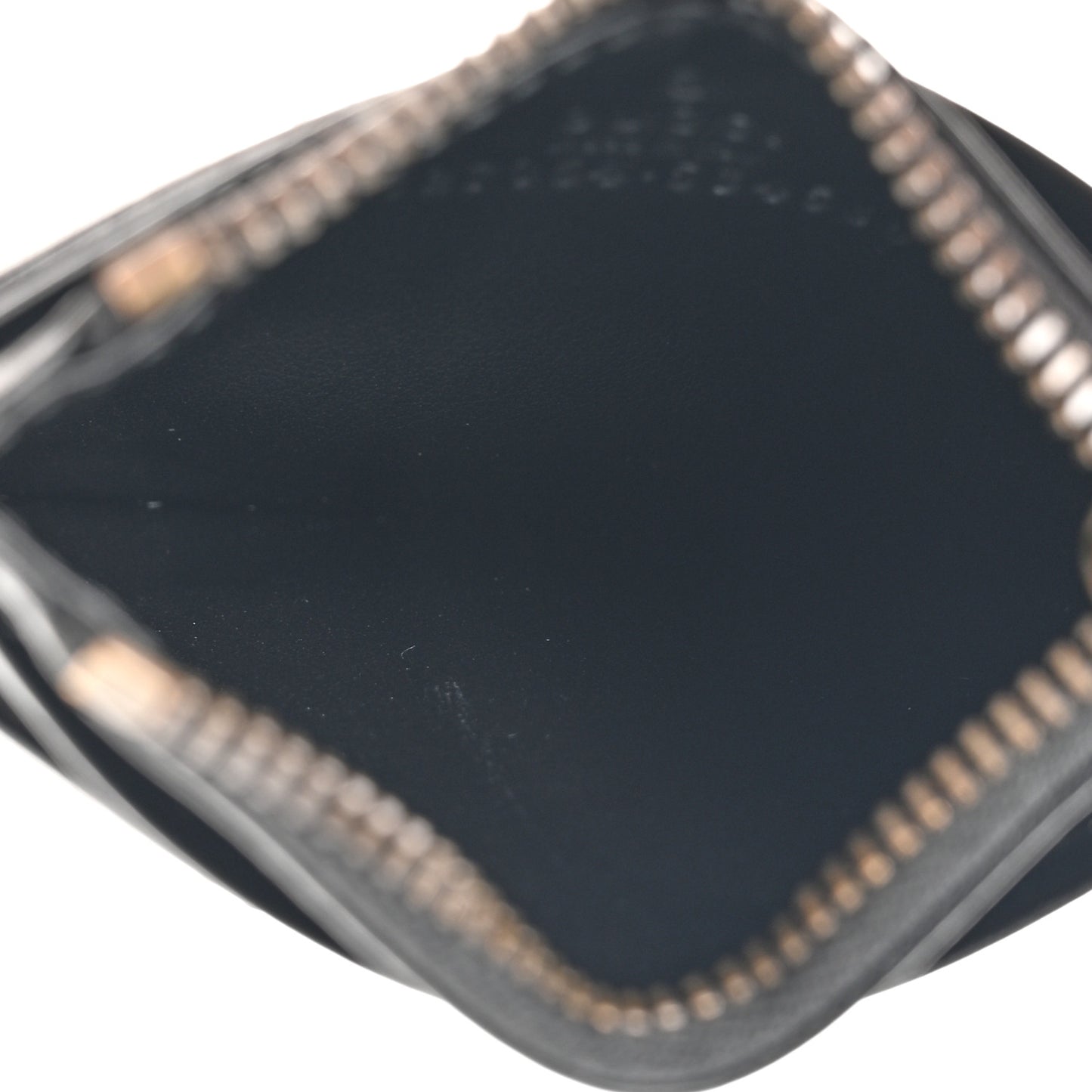 Calfskin Matelasse Chevron GG Marmont Key Case Card Holder Black