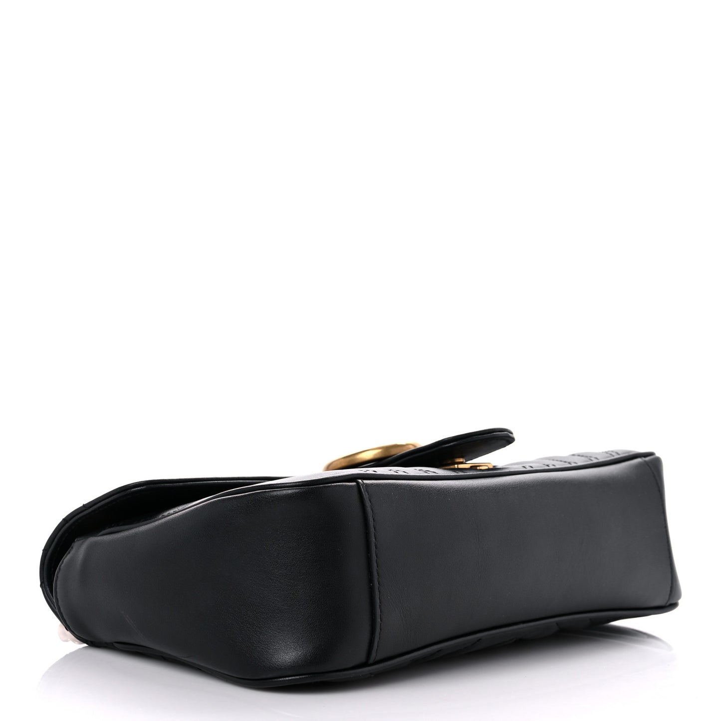 Calfskin Matelasse Small GG Marmont Shoulder Bag Black
