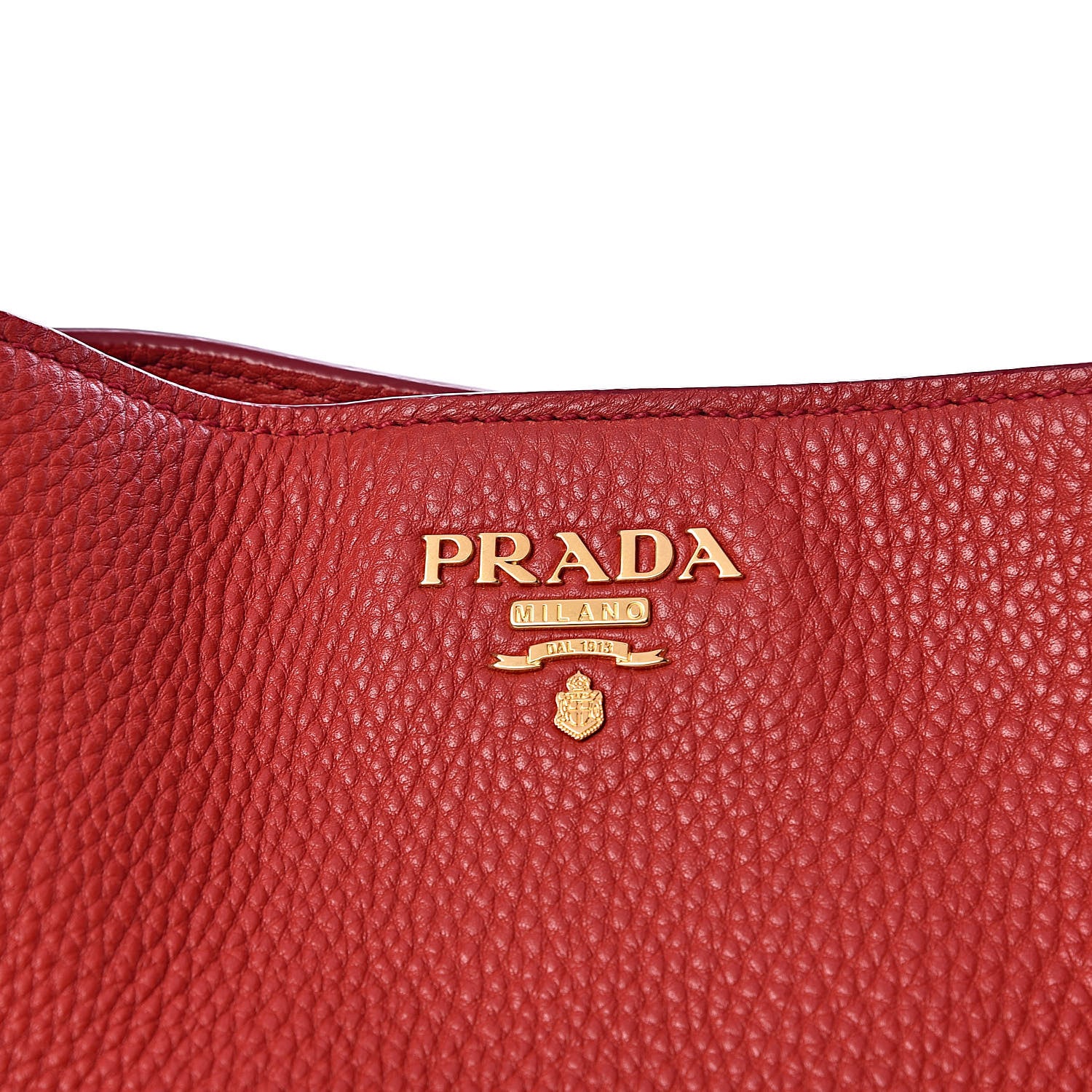 Prada Vitello Daino Side Pocket Tote Rosso 10 of 10