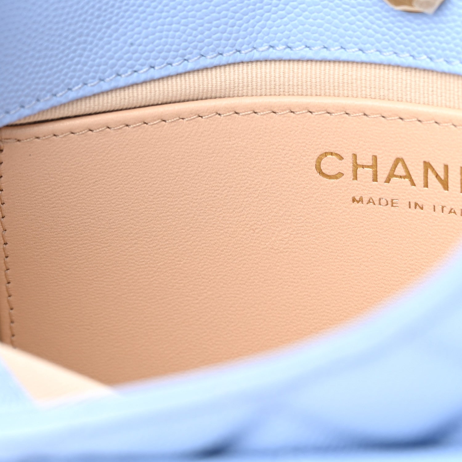 Chanel Caviar Quilted Small Wavy CC Hobo Light Blue 12 of 13