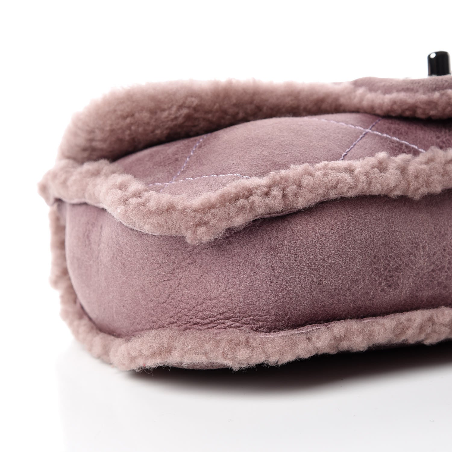 Chanel Shearling Quilted Medium Single Flap Purple 5 of 9