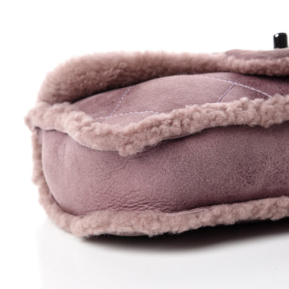 Chanel Shearling Quilted Medium Single Flap Purple 5 of 9