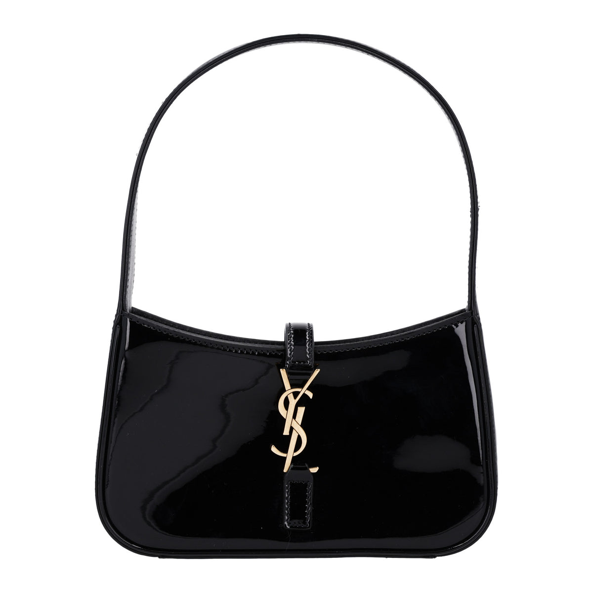 Saint Laurent Patent Calfskin Le 5 A 7 Mini Hobo Black 1 of 10