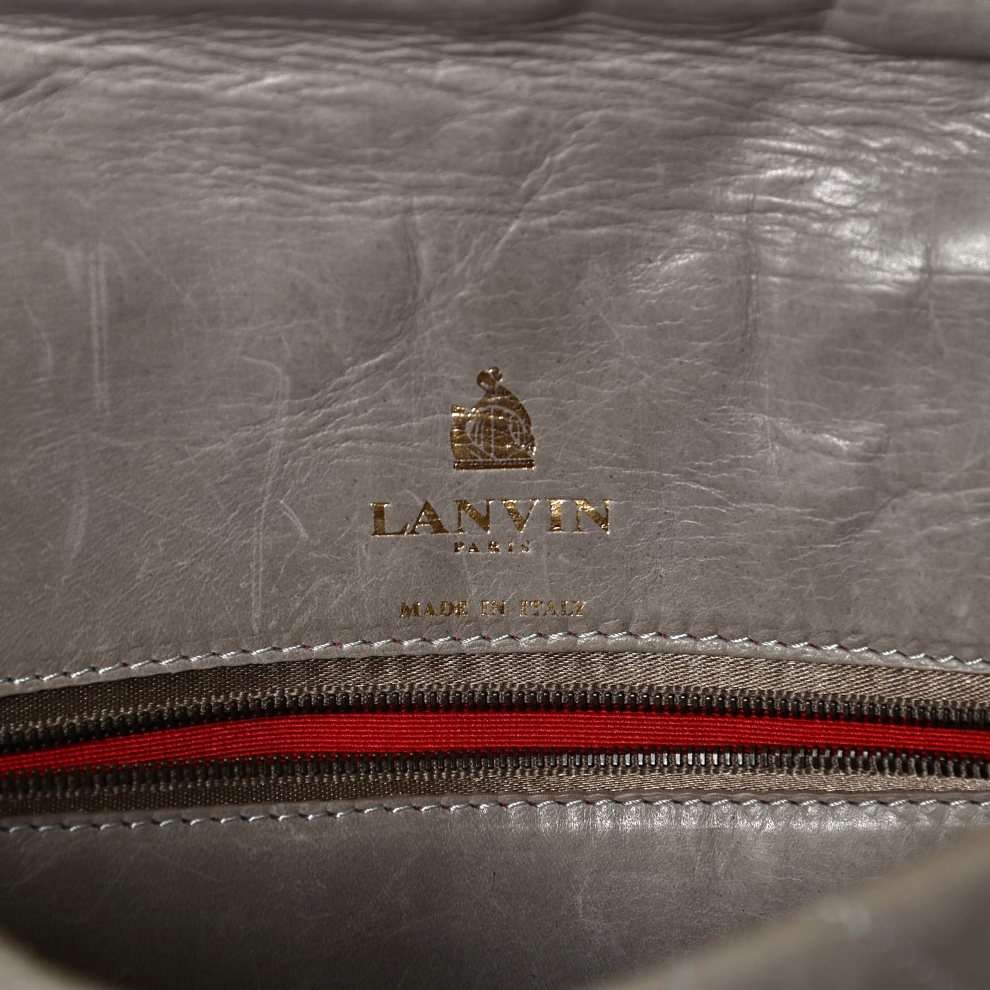 Lambskin Quilted Large Happy Shoulder Bag Taupe