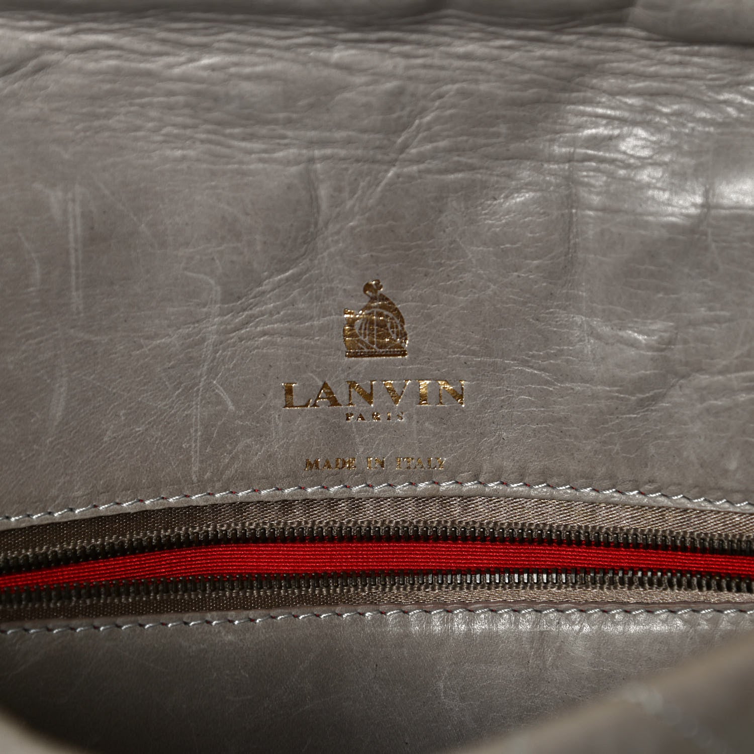 Lanvin Lambskin Quilted Large Happy Shoulder Bag Taupe 6 of 13