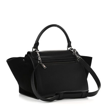 Celine Drummed Calfskin Suede Trapeze Black 2 of 5