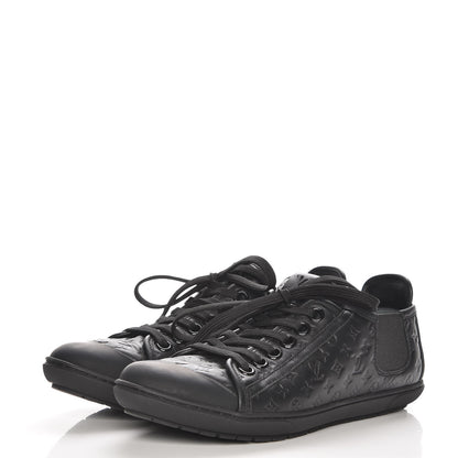 Louis Vuitton Calfskin Embossed Monogram Toucan Sneakers 38 Black 3 of 6