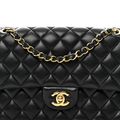 Chanel Lambskin Quilted Medium Double Flap Black 5 of 13