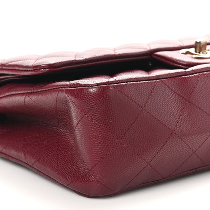 Chanel Caviar Quilted Medium Double Flap Burgundy 9 of 10