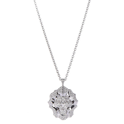 Chanel 18K White Gold Diamond Sous Le Signe du Lion Pendant Necklace 1 of 17