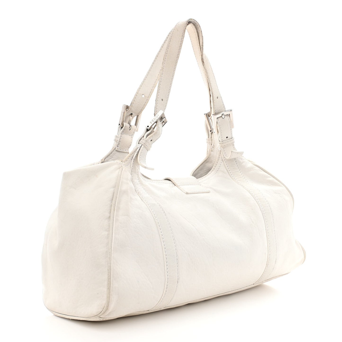 Calfskin Forever Shoulder Bag White