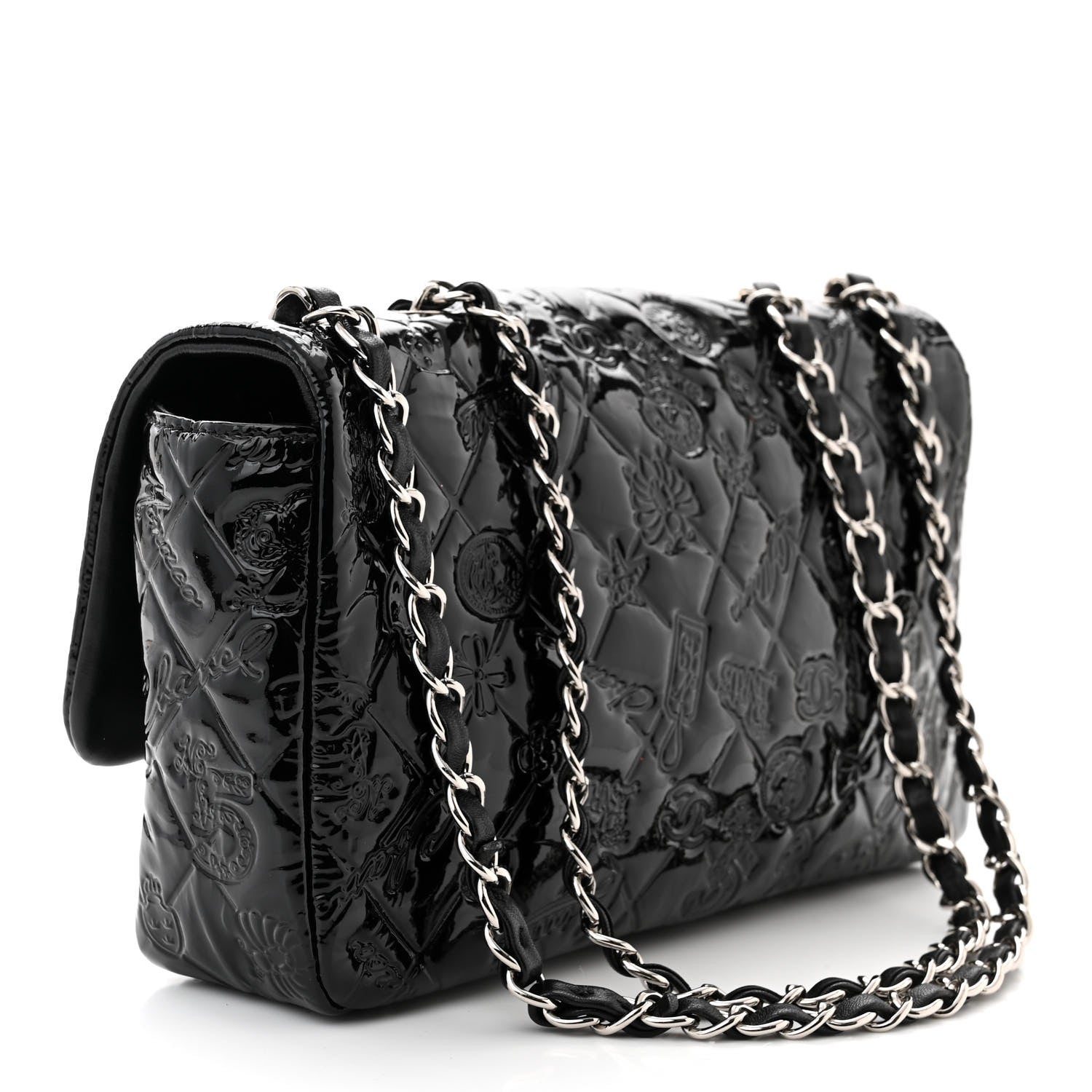 Chanel Patent Medium Lucky Symbols Flap Black 3 of 11