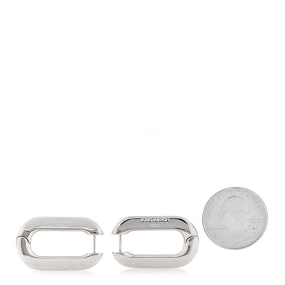 Louis Vuitton LV Edge Simple Hoop Earrings PM Silver 2 of 5