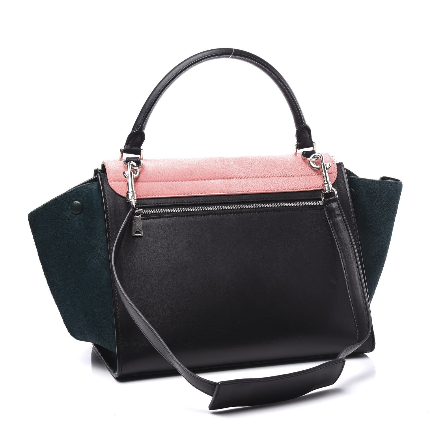Celine Shaded Pony Hair Calfskin Medium Trapeze Pink 2 of 9