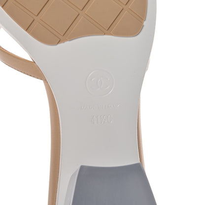 Chanel Lambskin PVC Mule 41.5 Transparent Beige 7 of 8