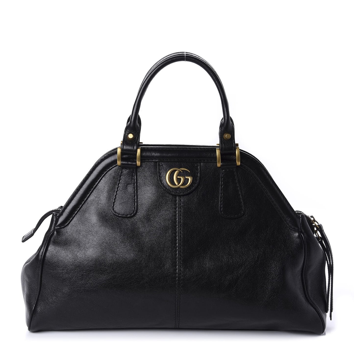 Calfskin Medium Re(Belle) Top Handle Bag Black