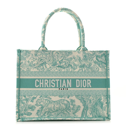 Christian Dior Canvas Embroidered Medium Dioriviera Toile De Jouy Book Tote Aquamarina 1 of 13