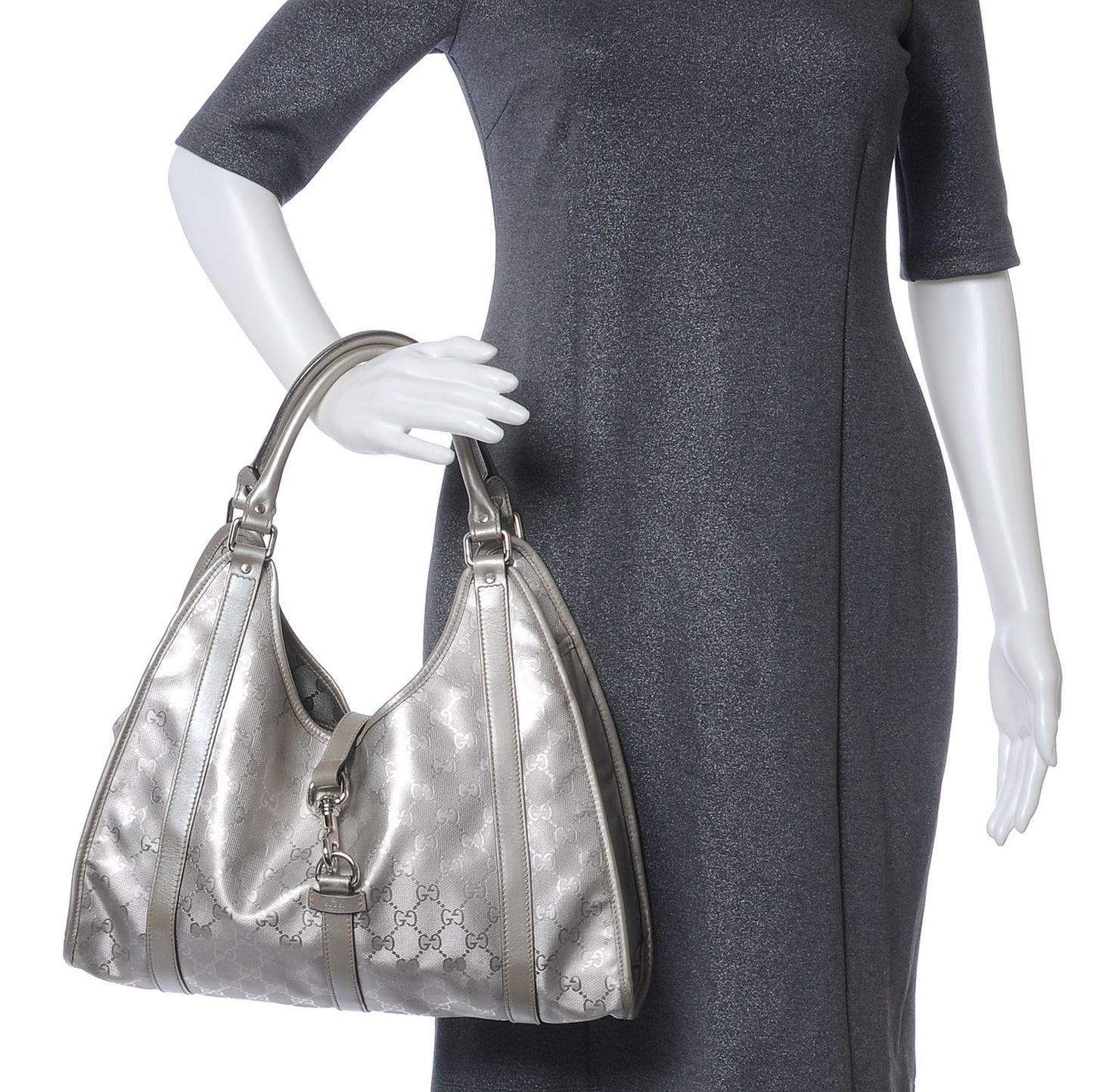 Imprime Monogram Medium Joy Shoulder Bag Silver
