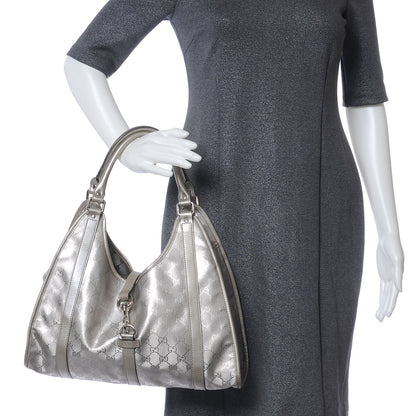 Gucci Imprime Monogram Medium Joy Shoulder Bag Silver 2 of 7