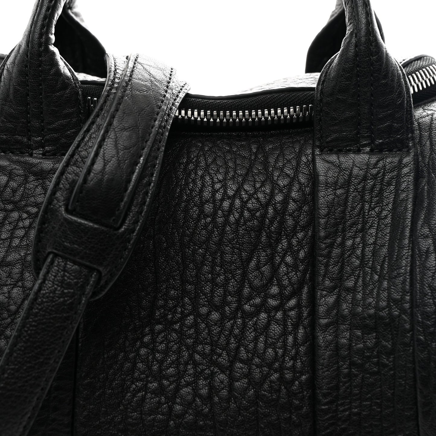 Pebbled Lambskin Rockie Black Rhodium Hardware