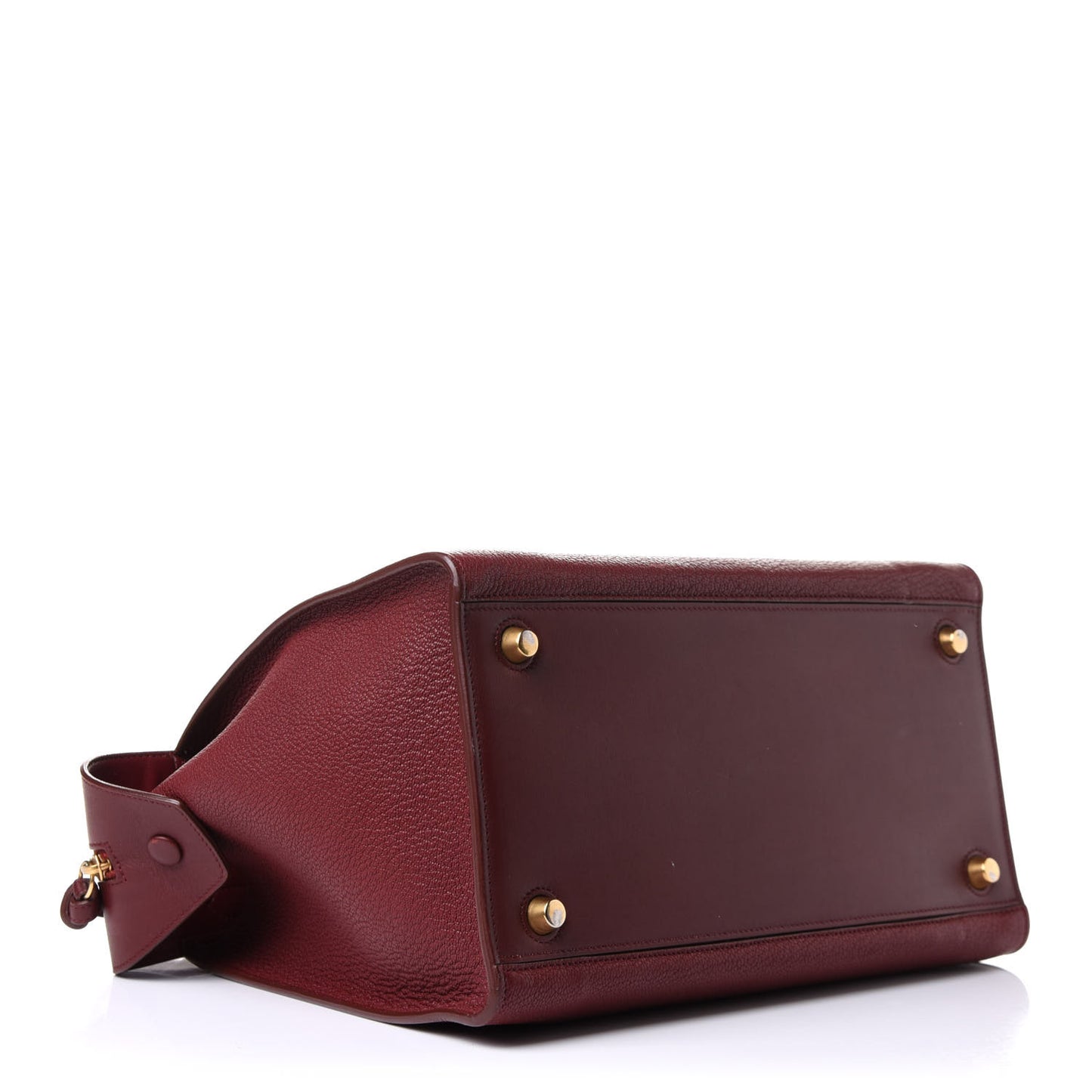 Goatskin Smooth Calfskin Small Ring Bag Dark Ruby