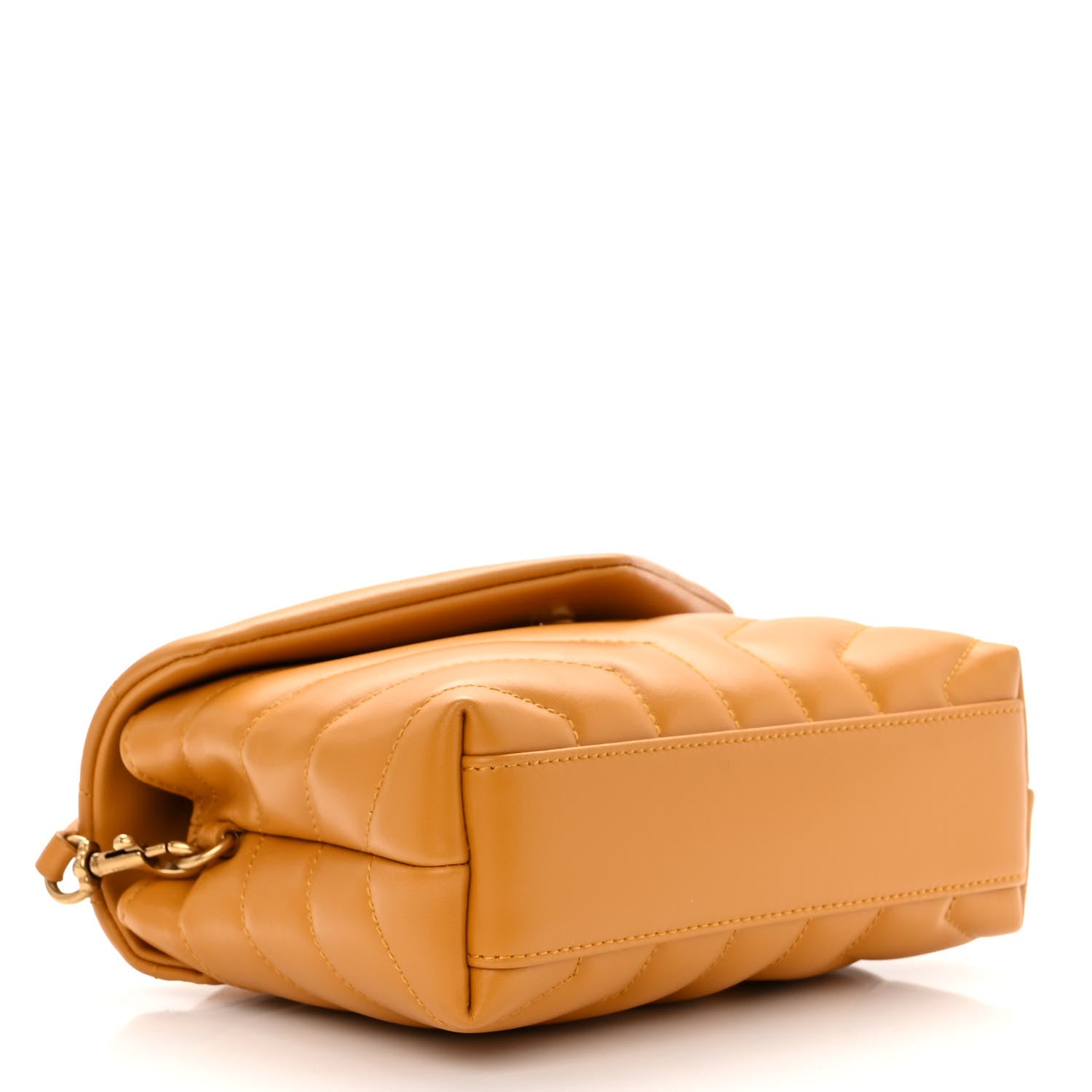 Saint Laurent Calfskin Y Quilted Monogram Toy Loulou Crossbody Bag Cheddar 3 of 7