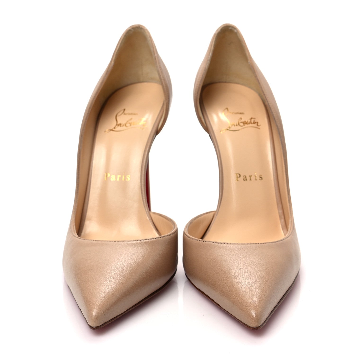 Christian Louboutin Nappa Iriza 100 Pumps 38 Nude 2 of 8