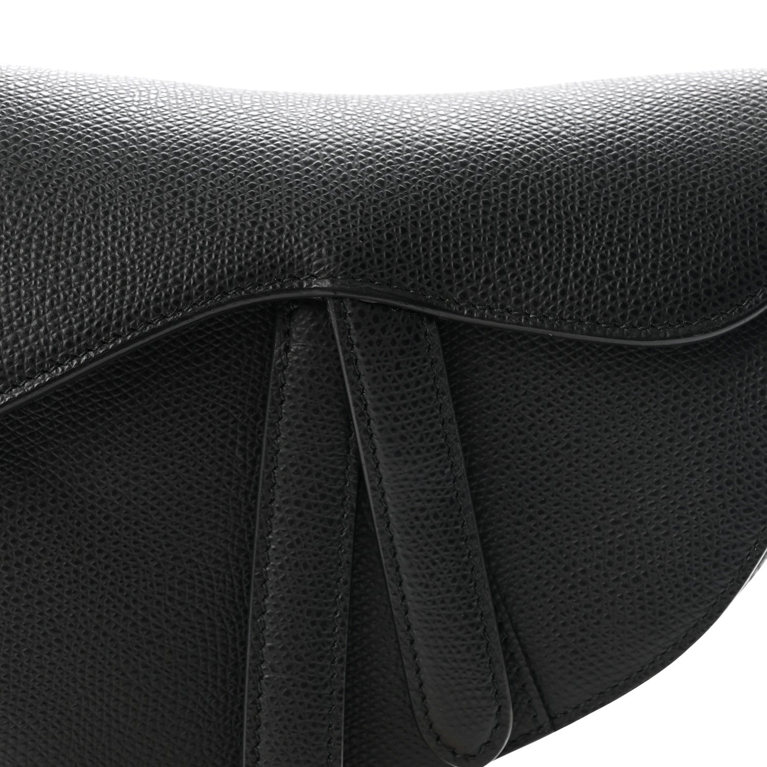 Christian Dior Grained Calfskin Mini Saddle Bag Black 8 of 10
